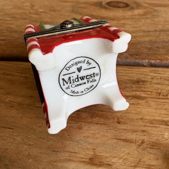 Santa's Mailbox With Letter Porcelain Hinged Box MIDWEST Deposit Wishes Here - Picture 12 of 12